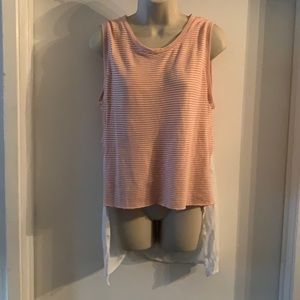 Zara high low causal top